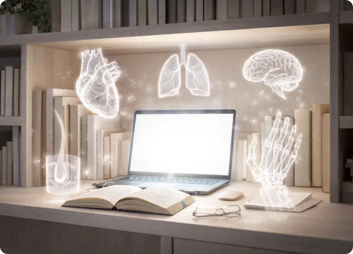 laptop and book