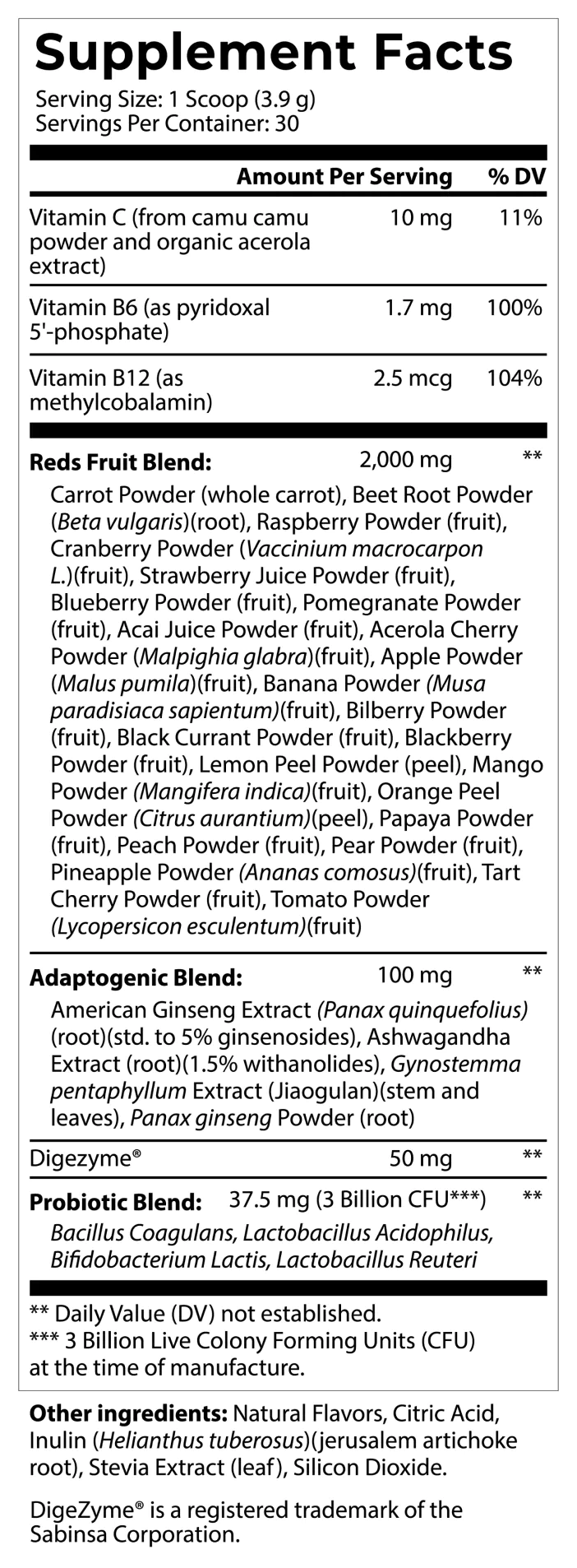 supplement facts